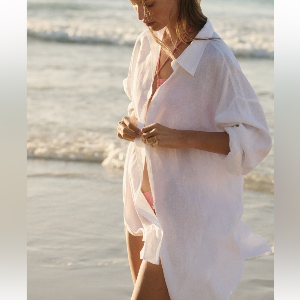 HM linen button down shirt